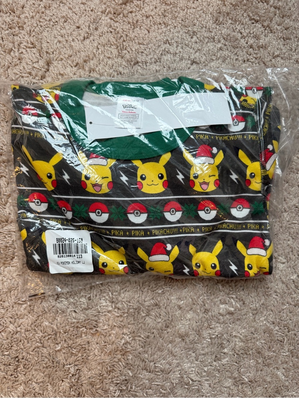 NEW Hanna Andersson Pokemon Holiday Long John Pajamas